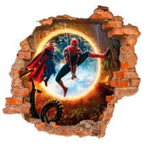 Vinilos y pegatinas agujero 3d spider man no way home